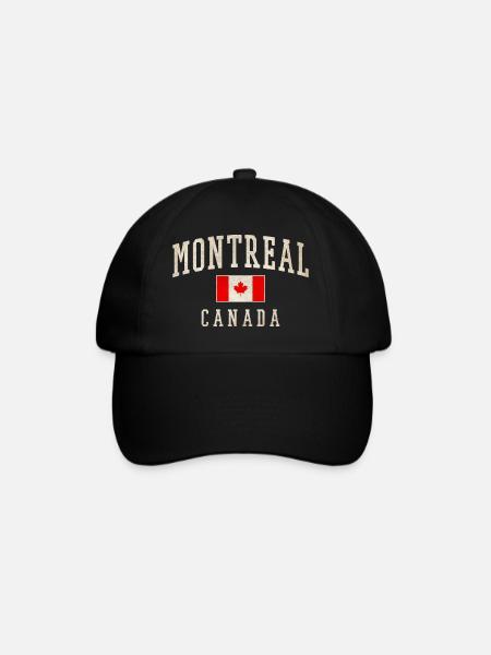Drapeau de Montréal, Canada, en détresse - Casquette classique - noir/noir