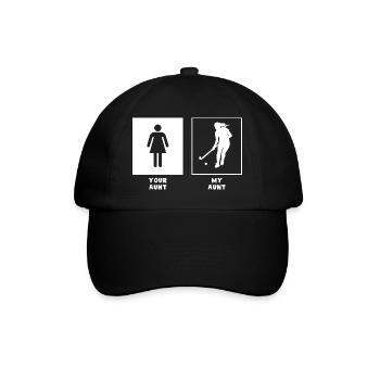 Your Aunt My Aunt Field Hockey Fan Your Aunt My Au - Baseballkappe - Schwarz/Schwarz - Vorne