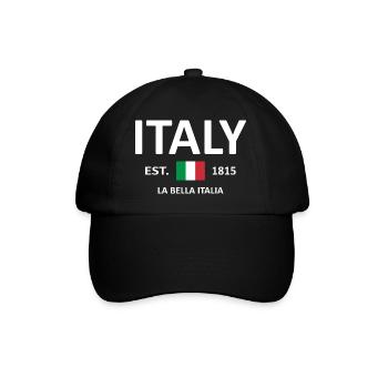 ITALIEN - Baseballkappe - Schwarz/Schwarz - Vorne