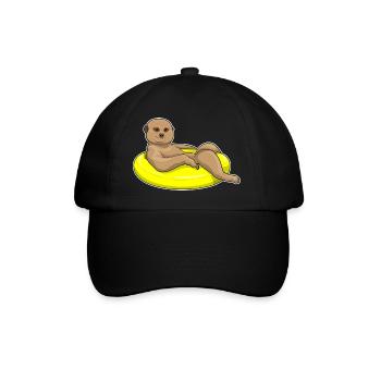 Erdmännchen Schwimmen Schwimmring Sommer - Baseballkappe - Schwarz/Schwarz - Vorne