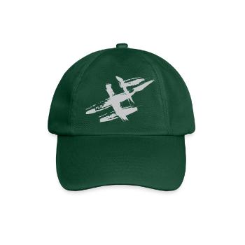 Farbfleck / Flecken Abstrakt - VINTAGE - Baseballkappe - Flaschengrün - Vorne