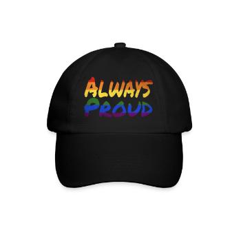 Always Proud - Baseballkappe - Schwarz/Schwarz - Vorne