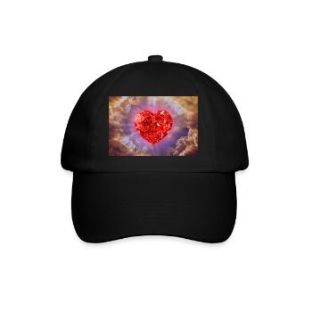 God's heart. - Baseball Cap - black/black - Front