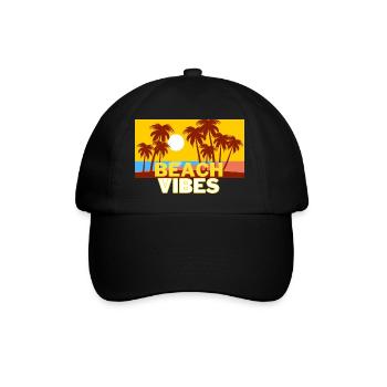 Beach 4 - Baseballkappe - Schwarz/Schwarz - Vorne