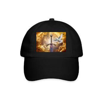 Szczerbiec with a dove. - Baseball Cap - black/black - Front