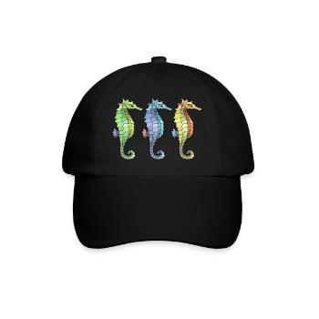 Seahorses - Baseball Cap - black/black - Front