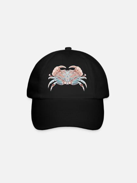 Krebs Tierkreiszeichen - Baseballkappe - Schwarz/Schwarz