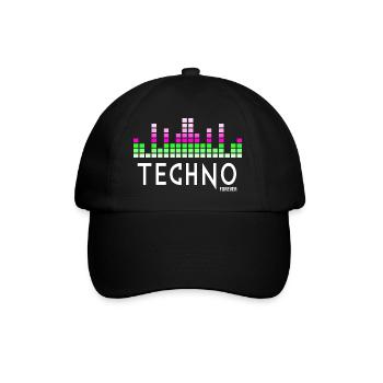 Techno pour toujours - Casquette classique - noir/noir - Devant