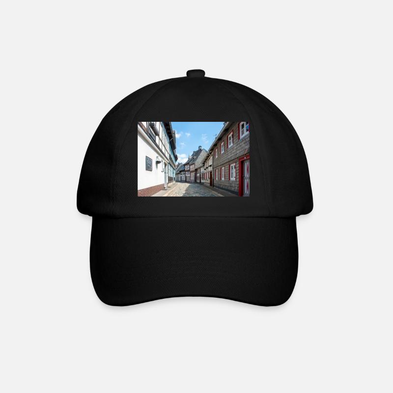 Altstadt Goslar Niedersachsen - Baseballkappe - Schwarz/Schwarz