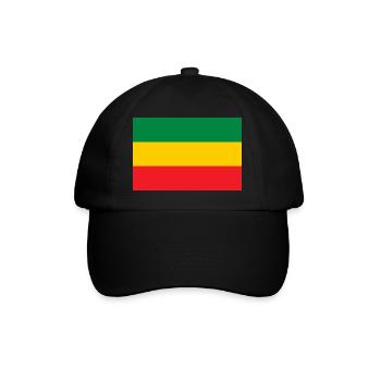 Flag of the Reggae Rastafari Rasta Roots One Love - Baseball Cap - black/black - Front
