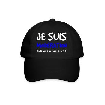 Je suis modération dont on t'a tant parlé - Casquette classique - noir/noir - Devant