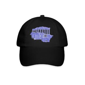 « Acropolis », design de lignes boho, série « Grèce » - Casquette classique - noir/noir - Devant