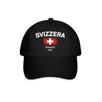 Swiss Italian CHF Emblem - Baseball Cap - black/black - Front