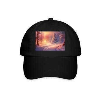 Promesse de Noël dans la forêt d’hiver - Casquette classique - noir/noir - Devant