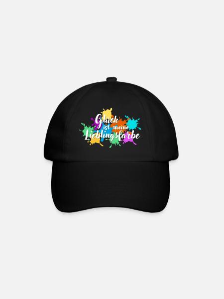 Glück ist meine Lieblingsfarbe - Baseballkappe - Schwarz/Schwarz