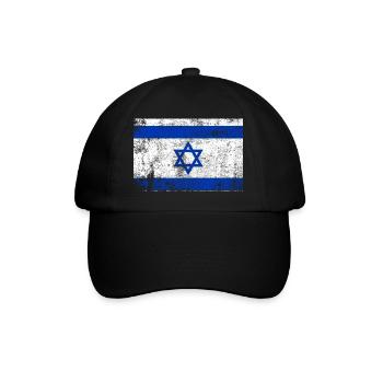 Drapeau d’Israël drapeau Grunge rétro Vintage - Casquette classique - noir/noir - Devant
