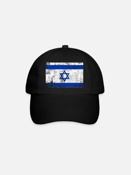 Israel Flag Flag Grunge Retro Vintage - Baseball Cap - black/black