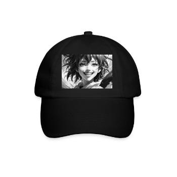 DreamShaper sourire fou noir blanc - Casquette classique - noir/noir - Devant