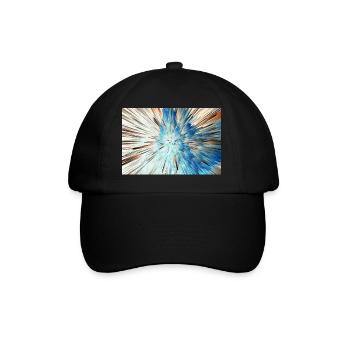 Radiale Blaue Explosion - Baseballkappe - Schwarz/Schwarz - Vorne