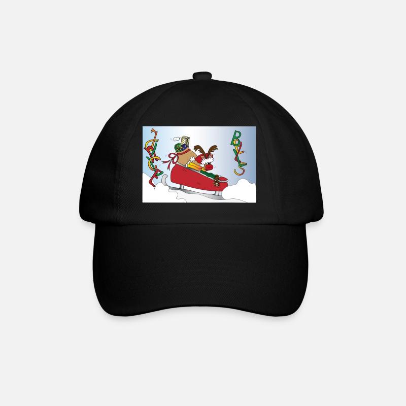 Jingle Bells Rudolph - Baseballkappe - Schwarz/Schwarz