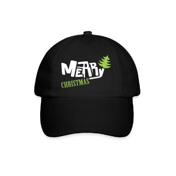 merry christmas font comic christmas tree font - Baseball Cap - black/black - Front