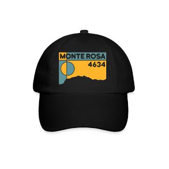 Monte Rosa Monterosa Trekking Mountain Tour Souvenir - Baseball Cap - black/black - Front