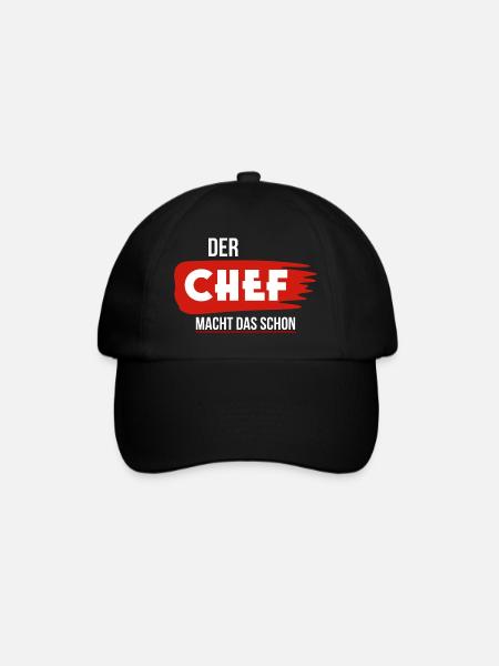 Der Chef macht das schon - Baseballkappe - Schwarz/Schwarz
