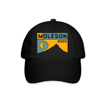 Moléson Wanderung Tour Andenken Souvenir Geschenk - Baseballkappe - Schwarz/Schwarz - Vorne