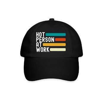 Hot Person At Work Gym Self Love - Baseballkappe - Schwarz/Schwarz - Vorne