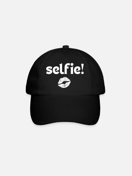 selfie, portable, téléphone - Casquette classique - noir/noir