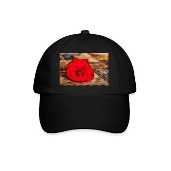 Red Rose - Baseball Cap - black/black - Front