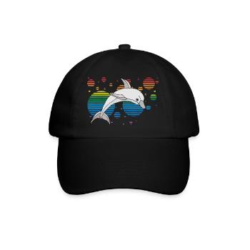 Delfin - Baseballkappe - Schwarz/Schwarz - Vorne