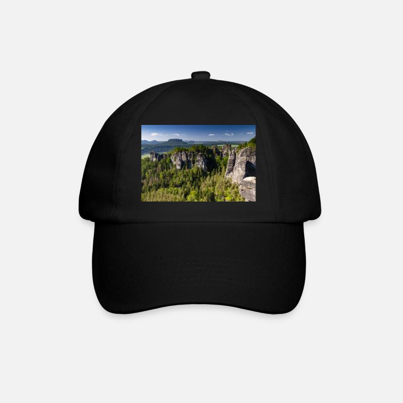 Bastei en Suisse saxonne - Casquette classique - noir/noir