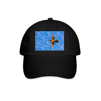 Bienenfresser im Flug - Baseballkappe - Schwarz/Schwarz - Vorne