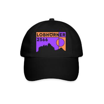 Lobhörner Wanderung Tour Überschreitung Souvenir - Baseballkappe - Schwarz/Schwarz - Vorne