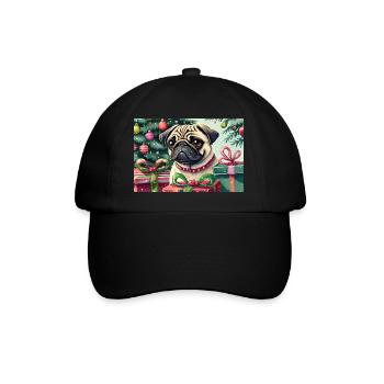 Mignon carlin de Noël avec des cadeaux - Casquette classique - noir/noir - Devant