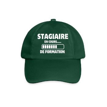 stagiaire, formation, apprenti - Casquette classique - vert bouteille - Devant