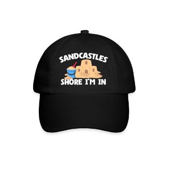 Kids Sandcastle Kit Gear Sandcastle Set Toys - Baseballkappe - Schwarz/Schwarz - Vorne