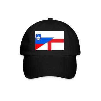 Flag of Serbia England - Baseball Cap - black/black - Front