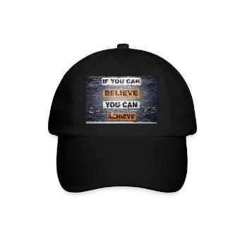 Wenn du glauben kannst, kannst du es schaffen, zu sagen - Baseballkappe - Schwarz/Schwarz - Vorne