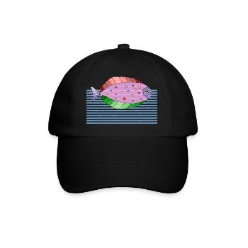 Poisson - Casquette classique - noir/noir - Devant
