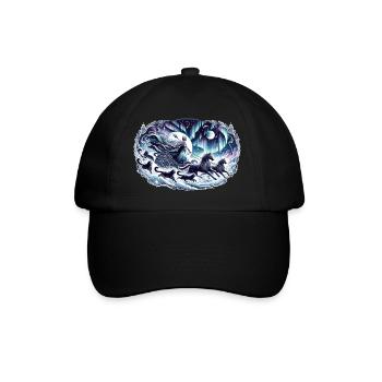 Moon goddess in the nocturnal magic train - Baseball Cap - black/black - Front