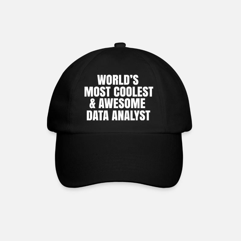 World's most coolest and awesome data analyst - Baseball Cap - black/black
