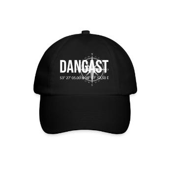 Koordinaten Dangast - Baseballkappe - Schwarz/Schwarz - Vorne