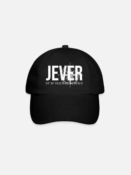 Koordinaten Jever - Baseballkappe - Schwarz/Schwarz