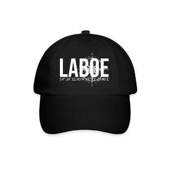 Koordinaten Laboe - Baseballkappe - Schwarz/Schwarz - Vorne