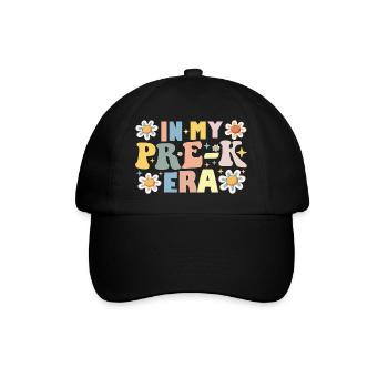 In My Pre-K Era Back To School Teacher Student - Baseball Cap - black/black - Front