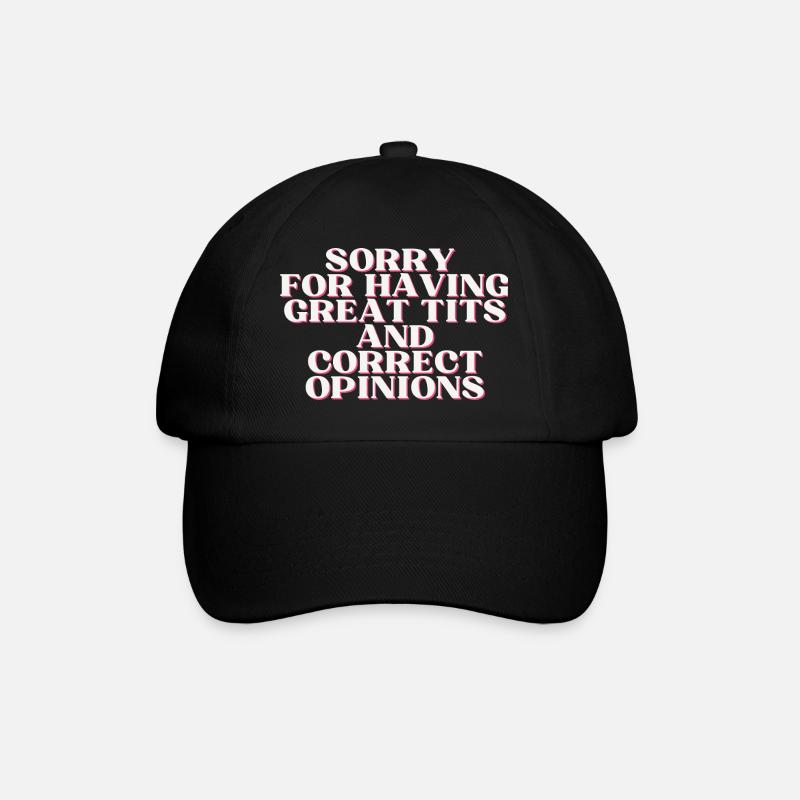 Sorry not sorry - Baseballkappe - Schwarz/Schwarz