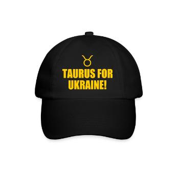 taurus for ukraine - Baseball Cap - black/black - Front
