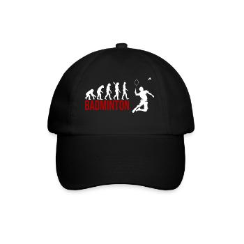 Evolution Badminton - Baseballkappe - Schwarz/Schwarz - Vorne